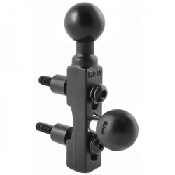 RAM Motorcycle Brake/Clutch Reservior Base with (2 Quantity) 1" Ball